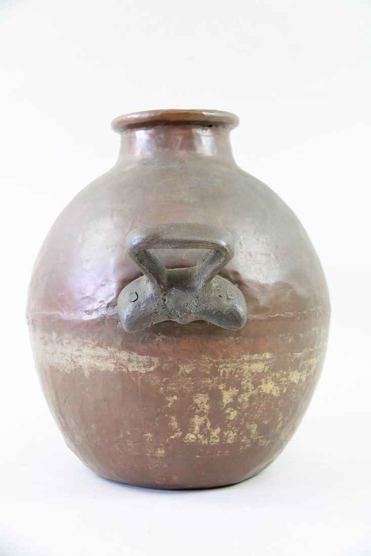 Middle Eastern Cooking Pot, Hammered Copper - 7