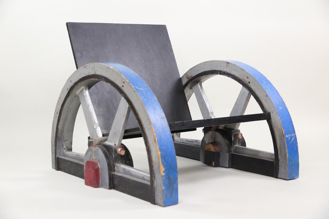 Industrial Wooden Factory Gear Mold Assembled Chair (1 of 17)