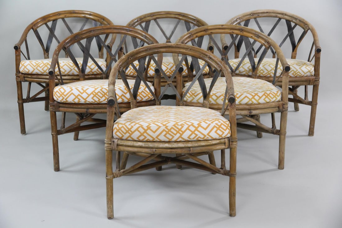 Set of 6 Chippendale Bamboo Chairs (1 of 19)