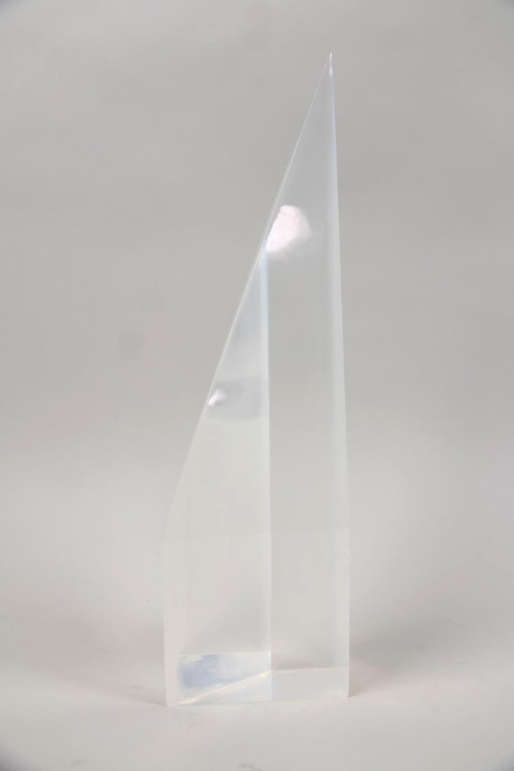 Triangular Lucite Sculpture, Bookend - 3