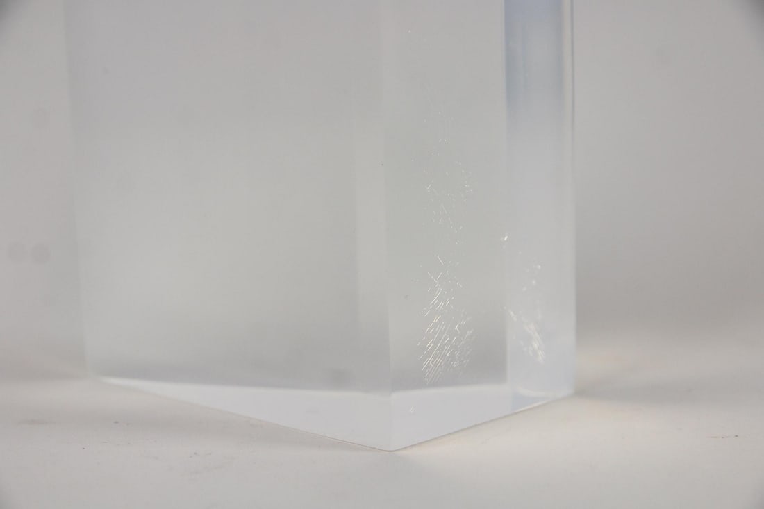 Triangular Lucite Sculpture, Bookend - 7