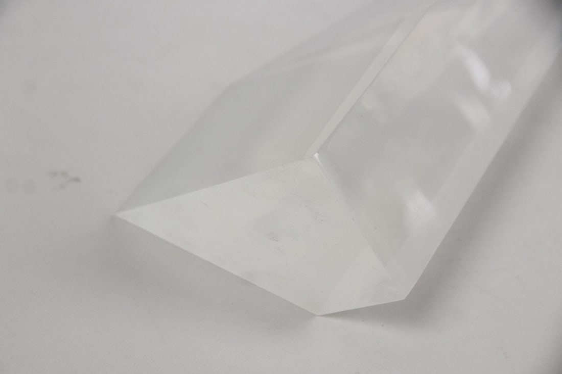 Triangular Lucite Sculpture, Bookend - 8