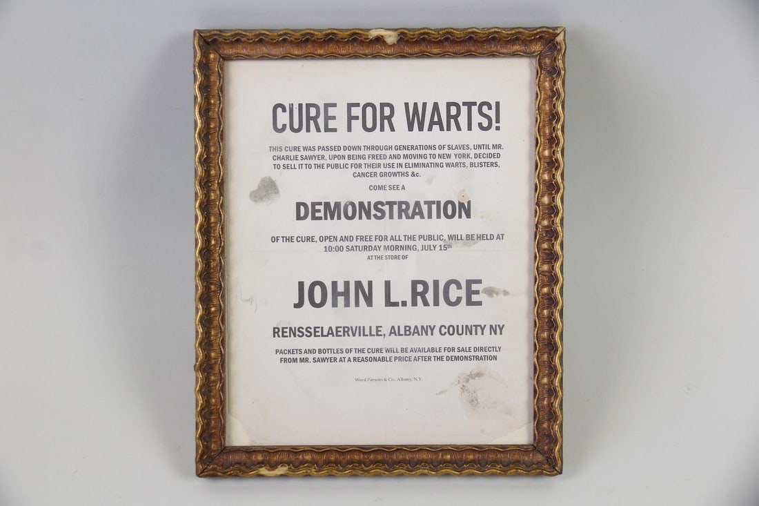 Quack Medicine Advertisement for Warts, Rensselaerville NY (1 of 8)
