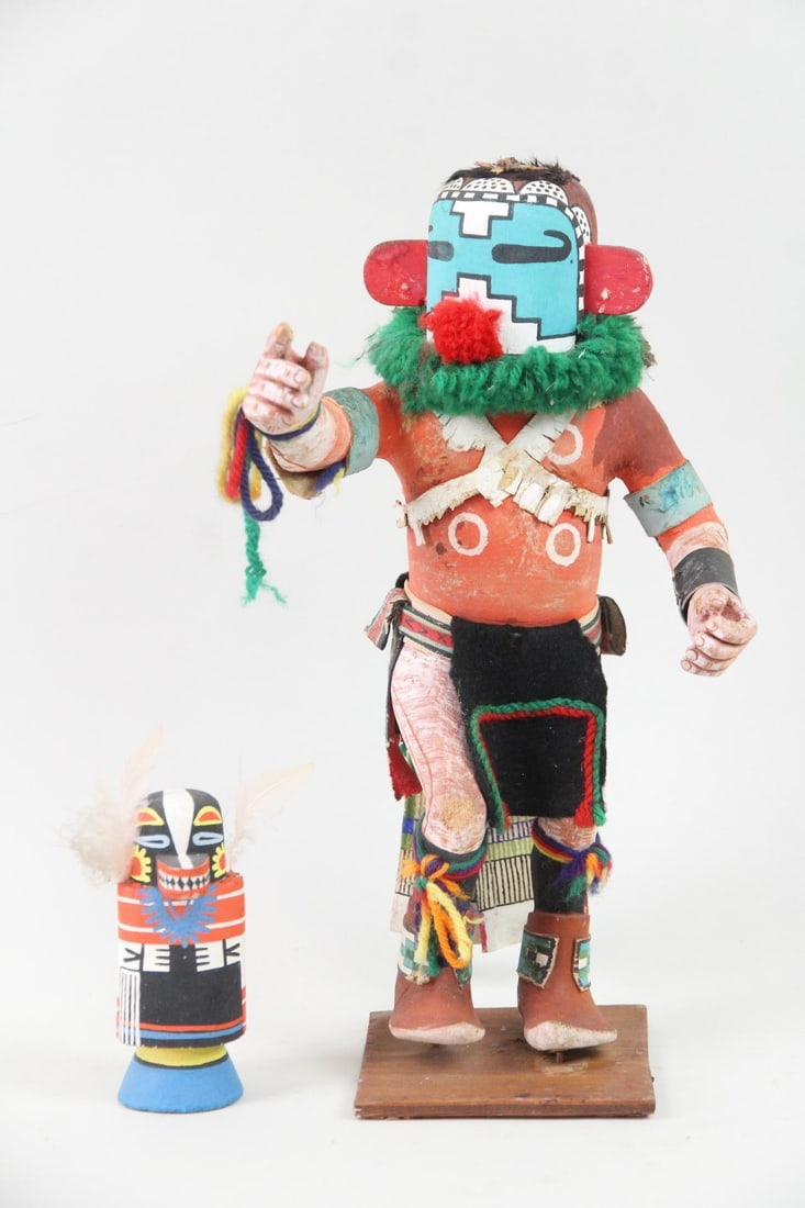 Pair of Hopi Kachina Dolls, Morning Singer & Badger (1 of 15)