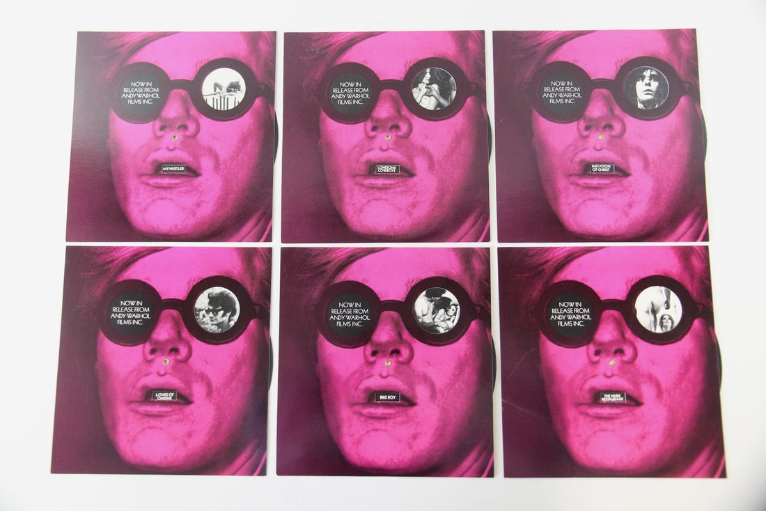Lot of 6 Andy Warhol Factory Films Promo Cards (1 of 14)