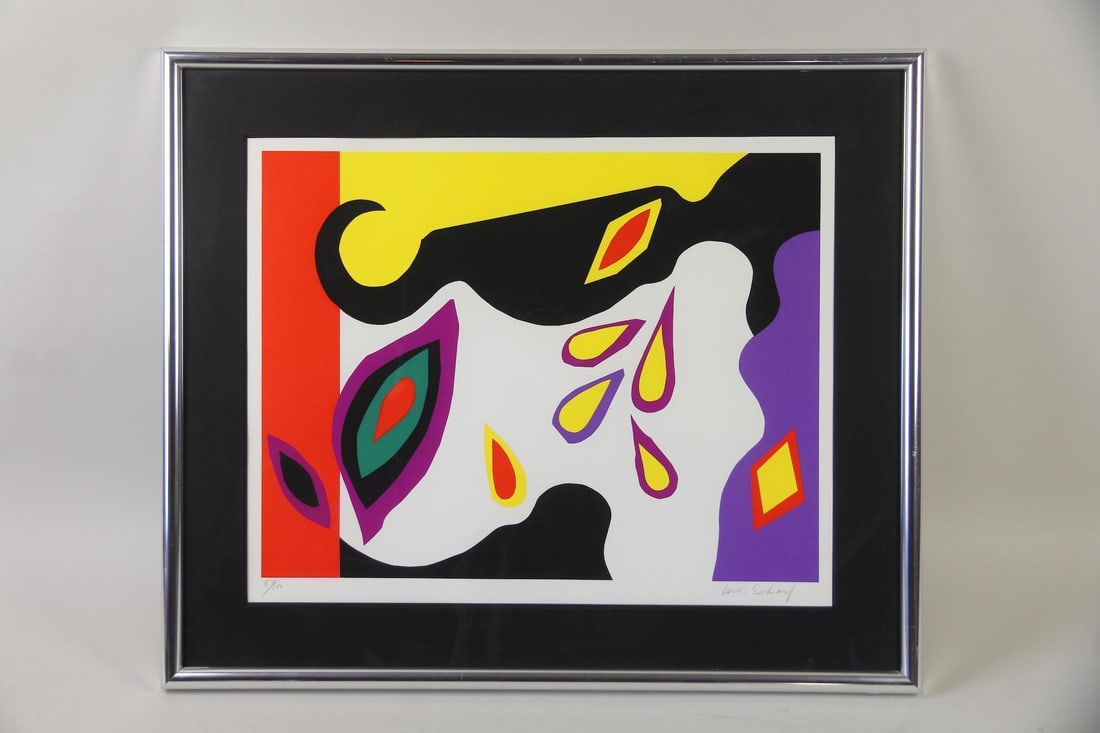 Abstract Screen Print by William Scharf, Signed, 1980 (1 of 11)