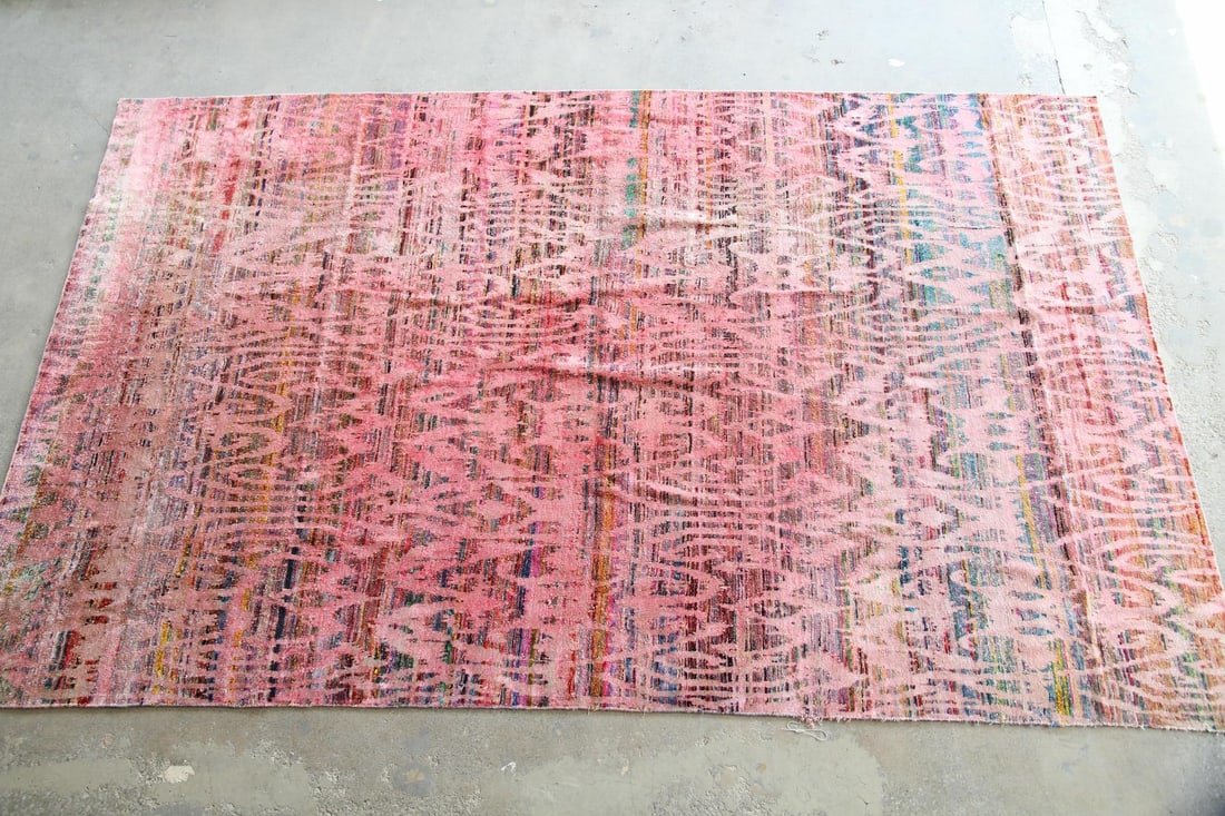 ABC Carpet Silk & Cotton Rug, Pink Ikat (1 of 14)