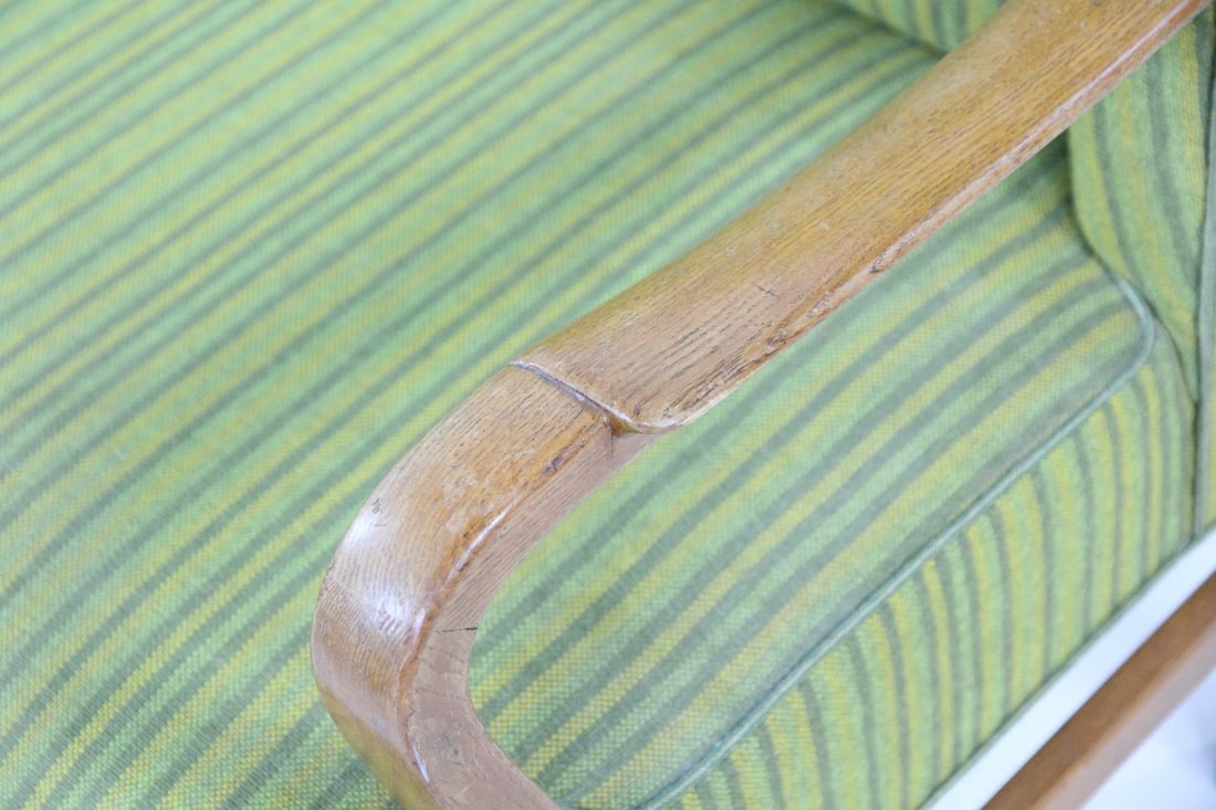 Danish Modern Wingback Settee, Bench - 5