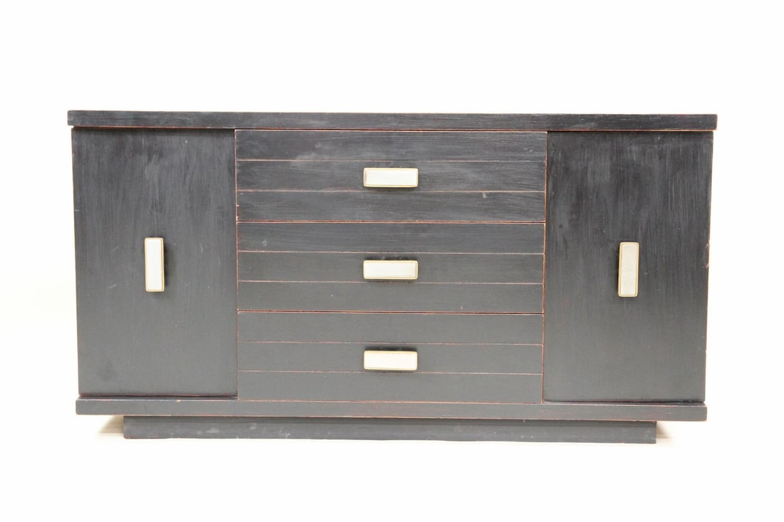 Ebonized Credenza, Sideboard with Ceramic Pulls (1 of 11)