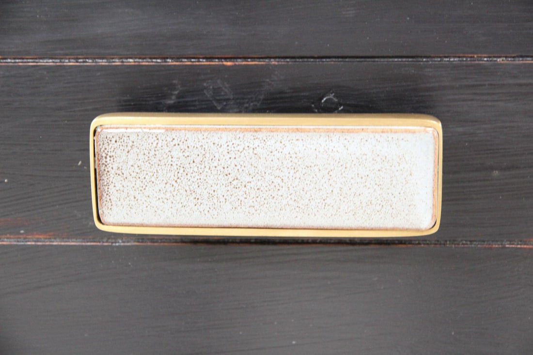 Ebonized Credenza, Sideboard with Ceramic Pulls - 5