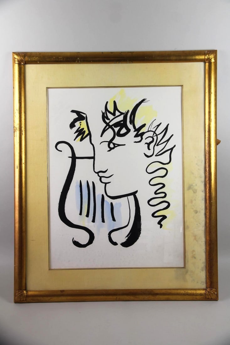 Jean Cocteau Lithograph, Opheus with Lyre (1 of 12)