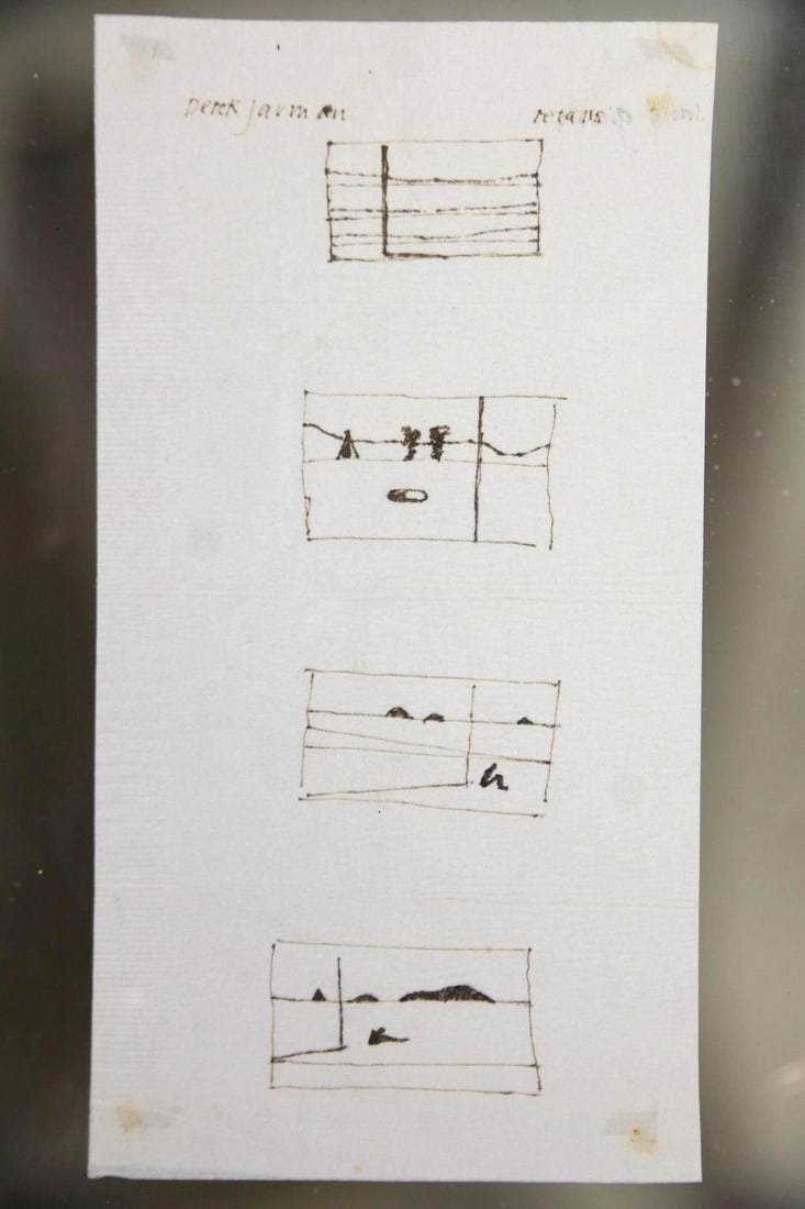 Pair of Derek Jarman Napkin Storyboard Drawings (1 of 13)