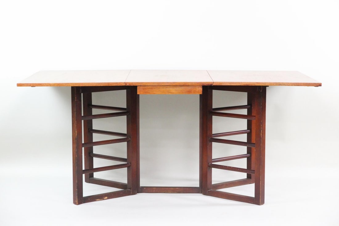 Mid-century Modern Gate-Leg Drop-Leaf Table (1 of 17)