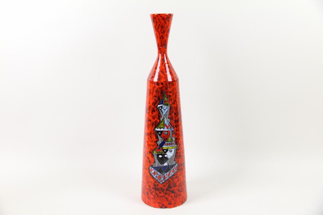 Large CEMAS Figurative Ceramic Vase (1 of 11)