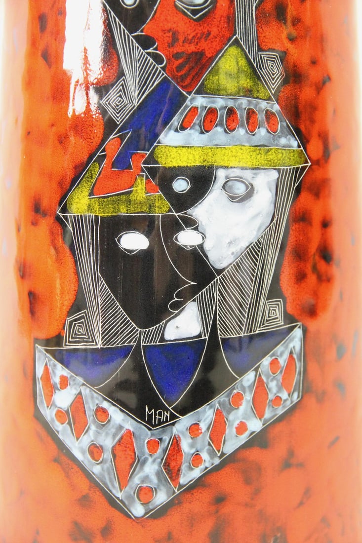 Large CEMAS Figurative Ceramic Vase - 3