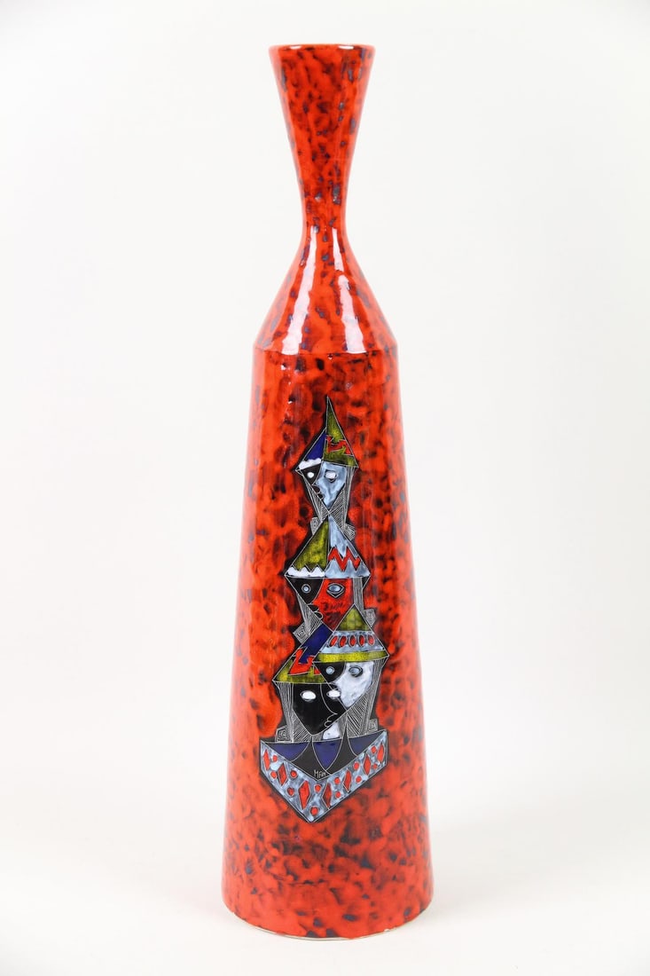 Large CEMAS Figurative Ceramic Vase - 6
