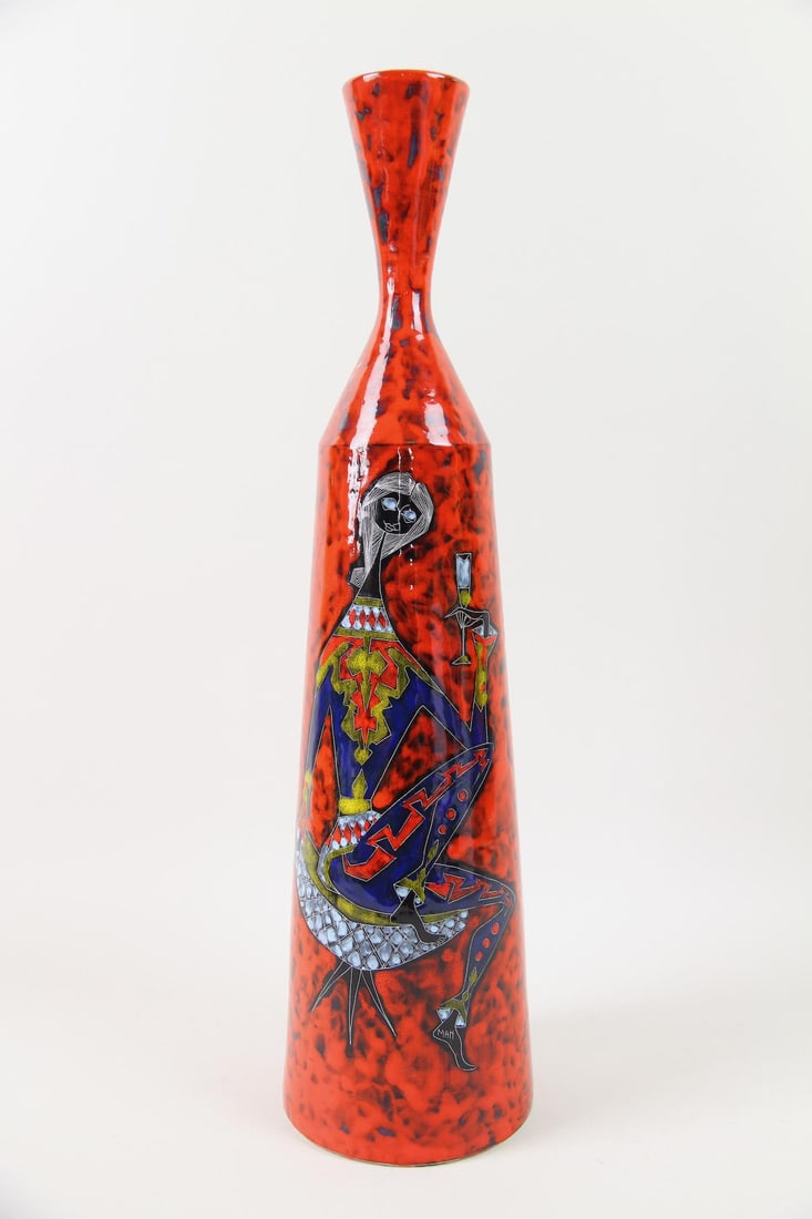 Large CEMAS Figurative Ceramic Vase - 7
