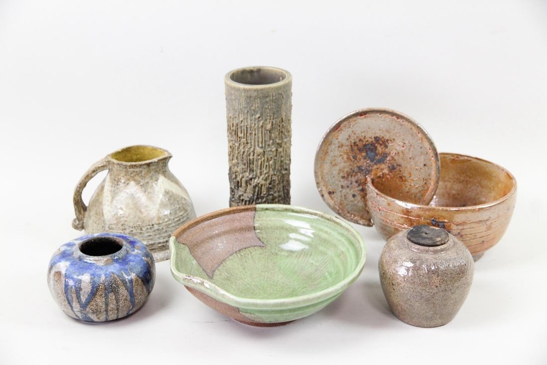 Lot of 6 Studio Pottery Vessels in Earthy Colors (1 of 17)