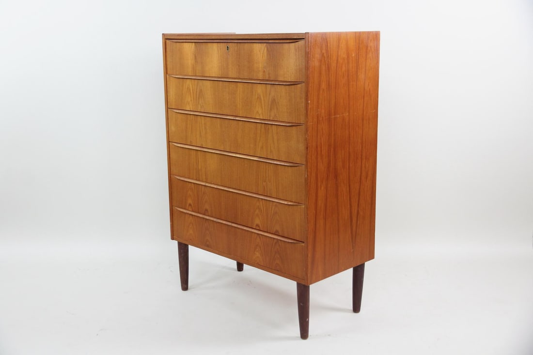 Minimalist Teak 6-Drawer Dresser, Chest of Drawers (1 of 13)