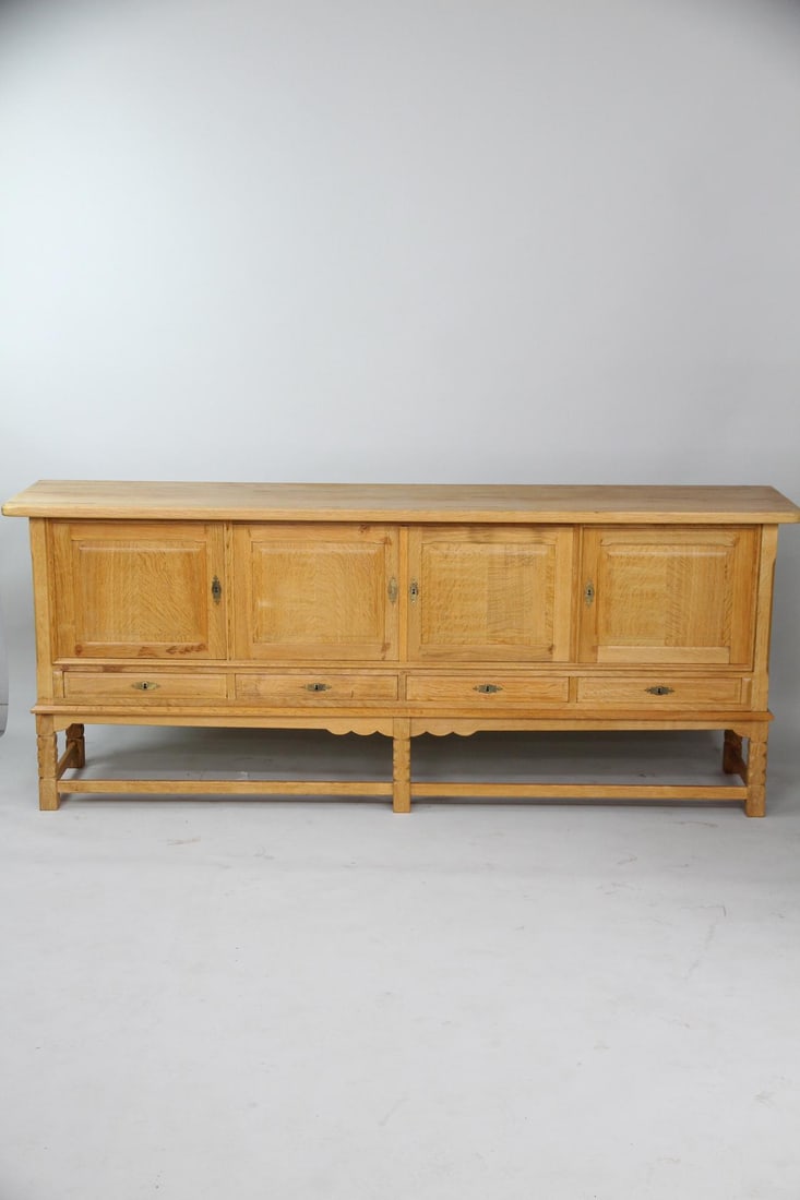 Rustic Danish Oak Credenza, Henning Kjaernulf (1 of 8)
