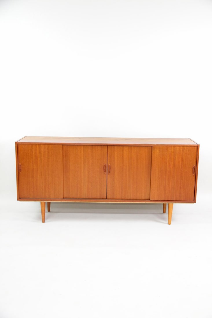 Teak Credenza with Sliding Doors (1 of 8)