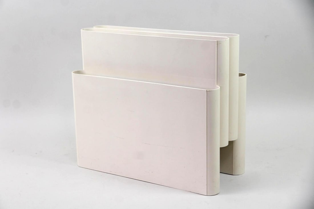 Giotto Stoppino for Kartell Cream White Magazine Rack (1 of 8)