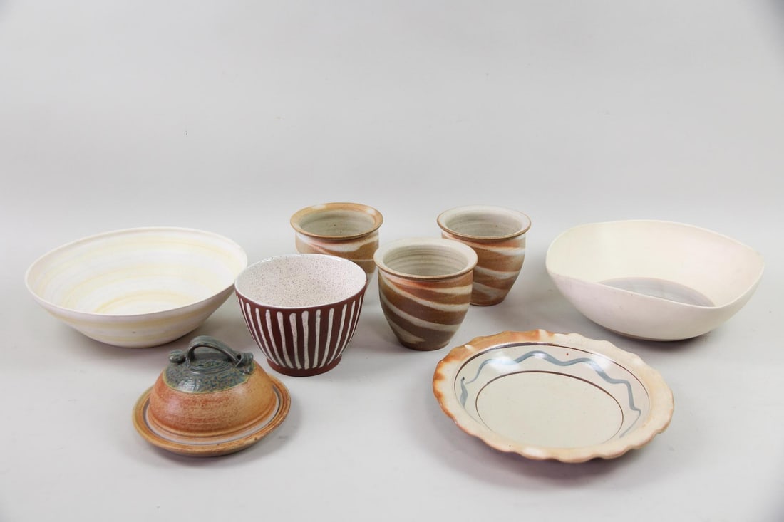 Lot of 8 Studio Pottery Planters & Bowls (1 of 17)
