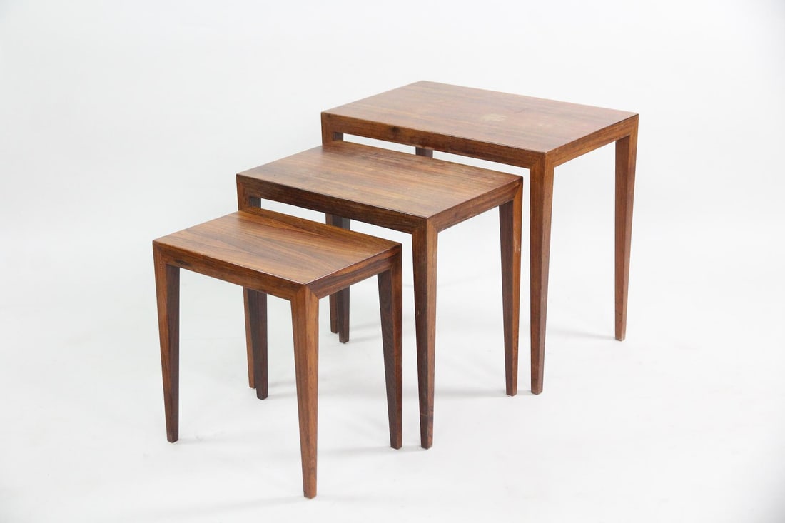 Set of 3 Rosewood Nesting Tables by Severin Hansen (1 of 9)