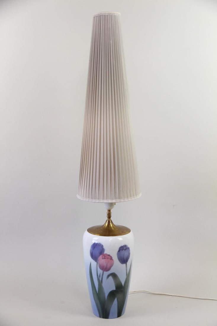 Bing & Grondahl Danish Porcelain Tulip Vase Lamp (1 of 10)