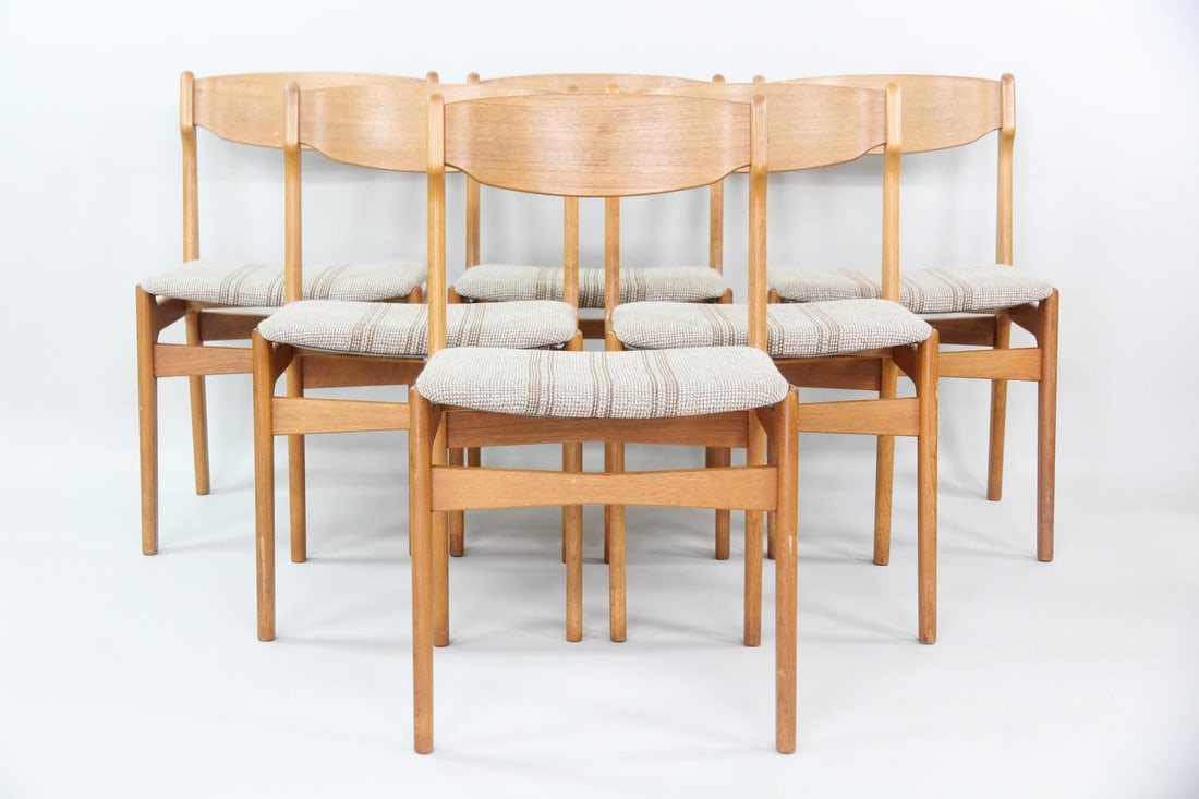 Set of 6 Teak Dining Chairs, Style of Erik Buch (1 of 19)