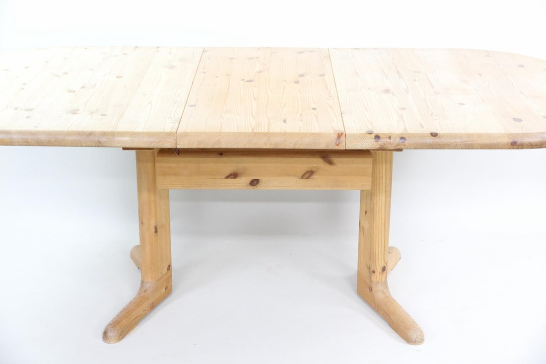 Burchardt Nielsen Pine Dining Table with Leaf - 10