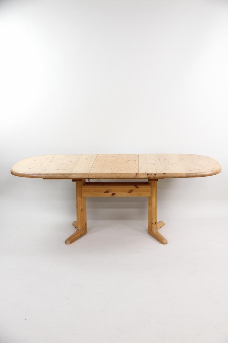 Burchardt Nielsen Pine Dining Table with Leaf - 11
