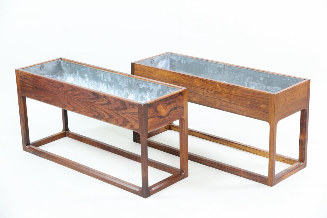Pair of Kai Kristiansen Rosewood Flower Tables, Planters (1 of 10)