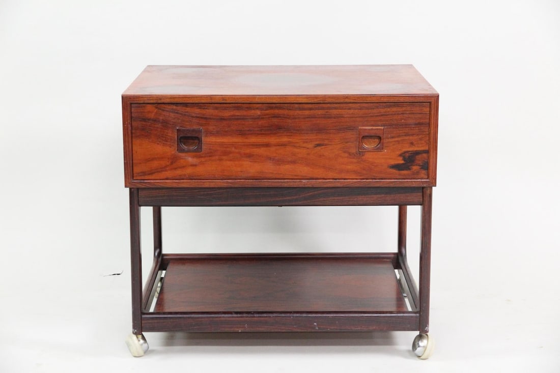 Brouer Rosewood Serving Cart One Drawer Stand (1 of 8)