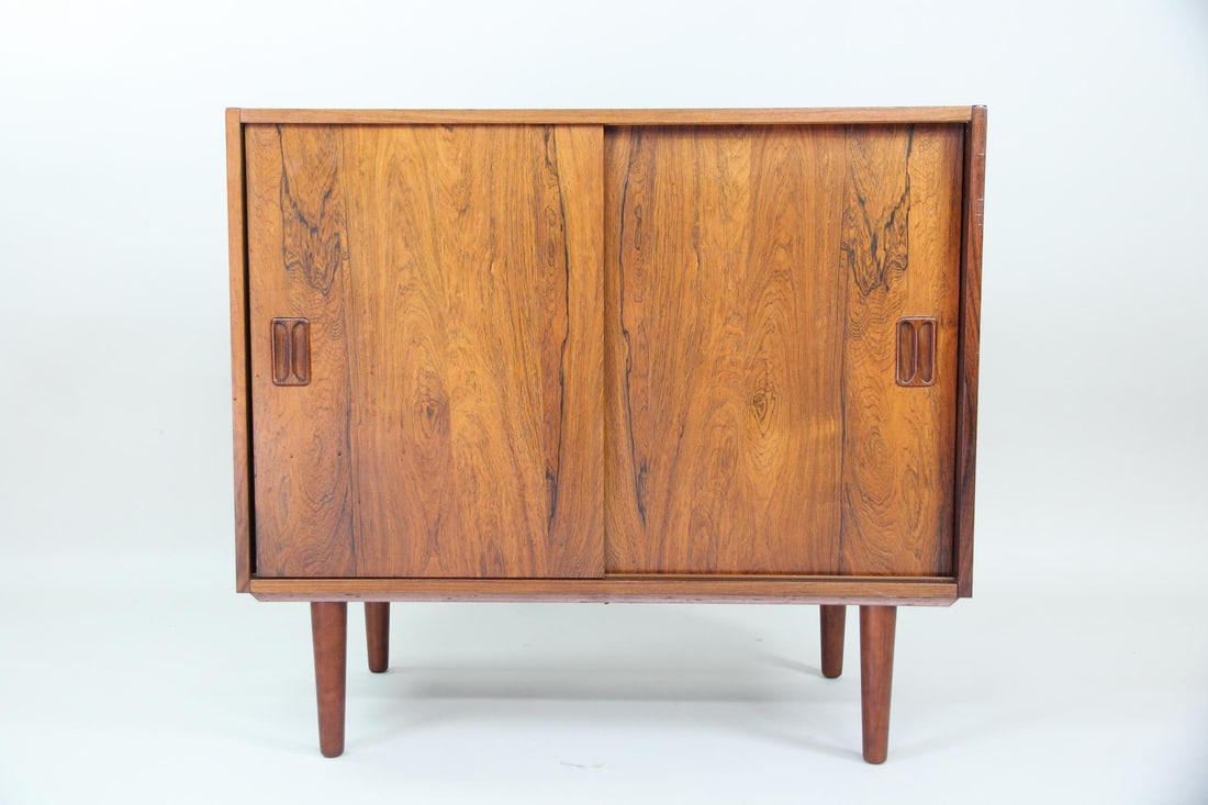 Rosewood Sideboard Cabinet with Sculpted Pulls, 1 of 2 (1 of 12)