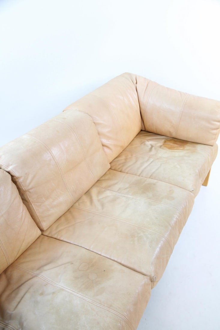 Stouby Camel Leather Sofa - 3
