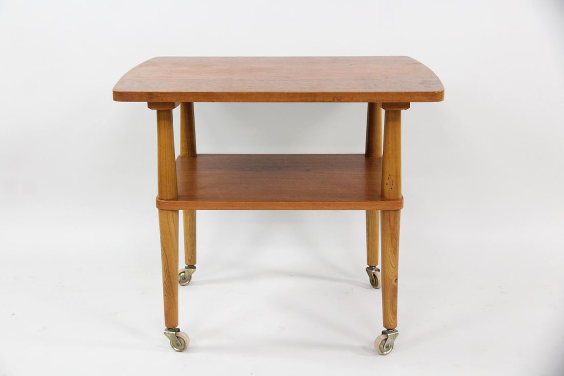 2-Tier Teak Tea Cart, End Table (1 of 10)