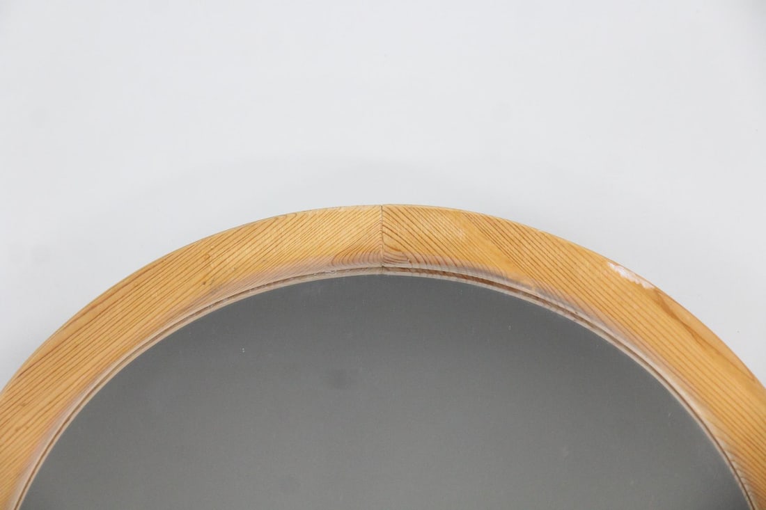 Scandinavian Oval Pine Mirror - 5