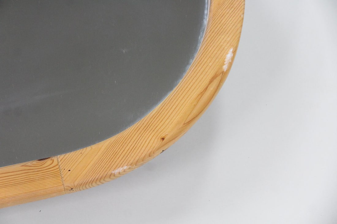 Scandinavian Oval Pine Mirror - 6