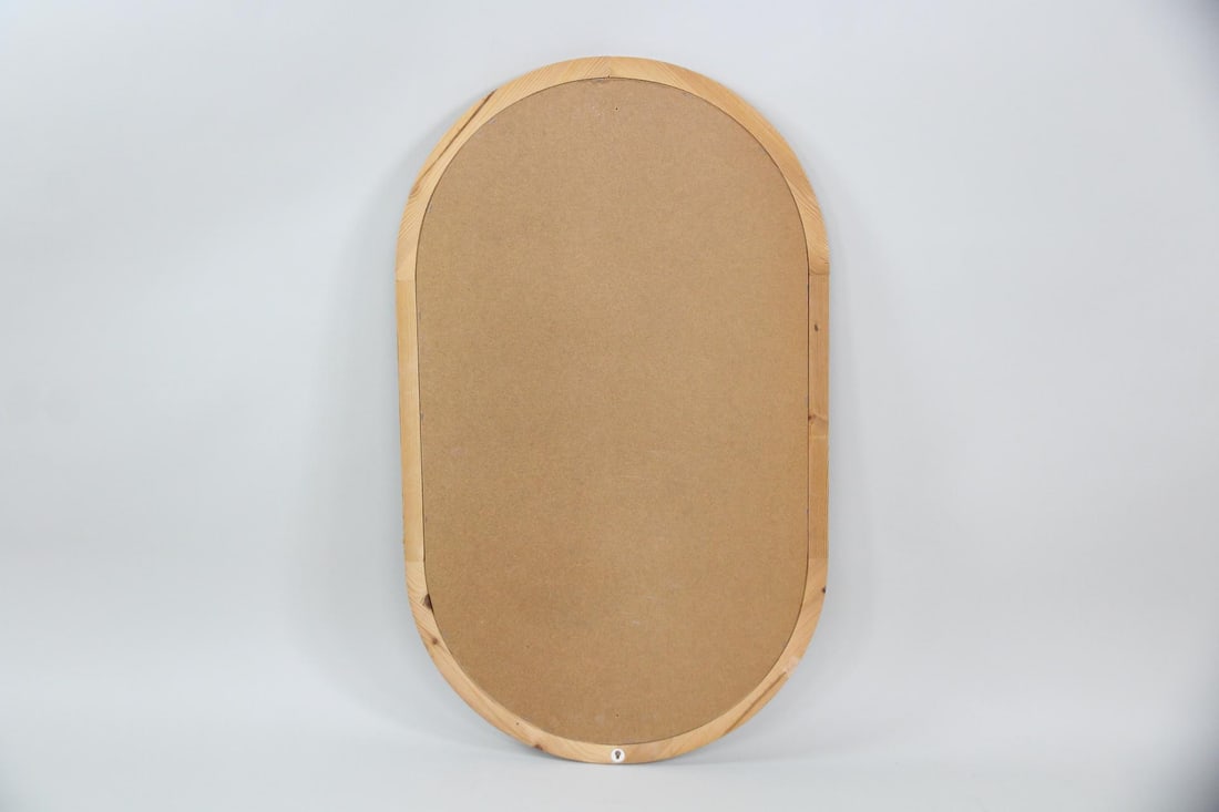 Scandinavian Oval Pine Mirror - 7