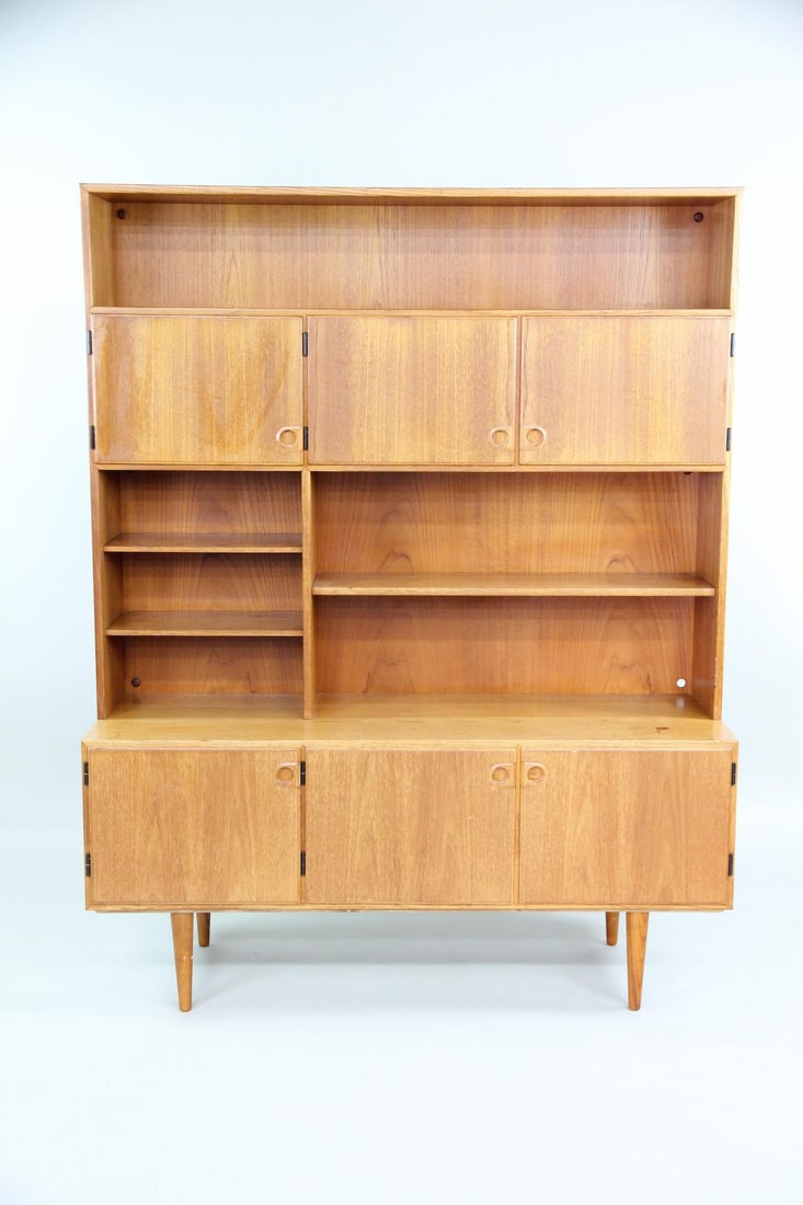 Teak Stepback Wall Shelf Unit, Svend Langkilde, 1 of 2 (1 of 13)