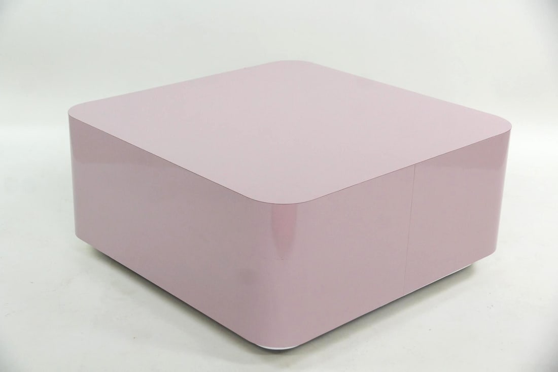 Large Postmodern Floating Coffee Table with Casters (1 of 9)