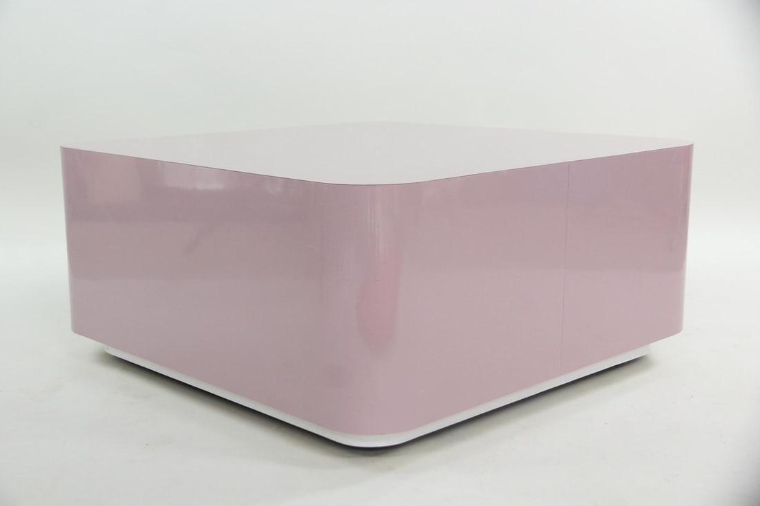 Large Postmodern Floating Coffee Table with Casters - 2