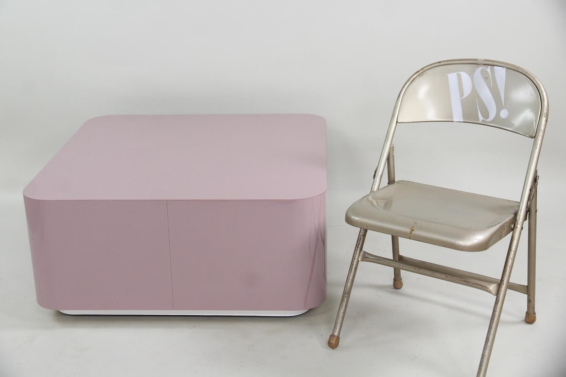 Large Postmodern Floating Coffee Table with Casters - 3