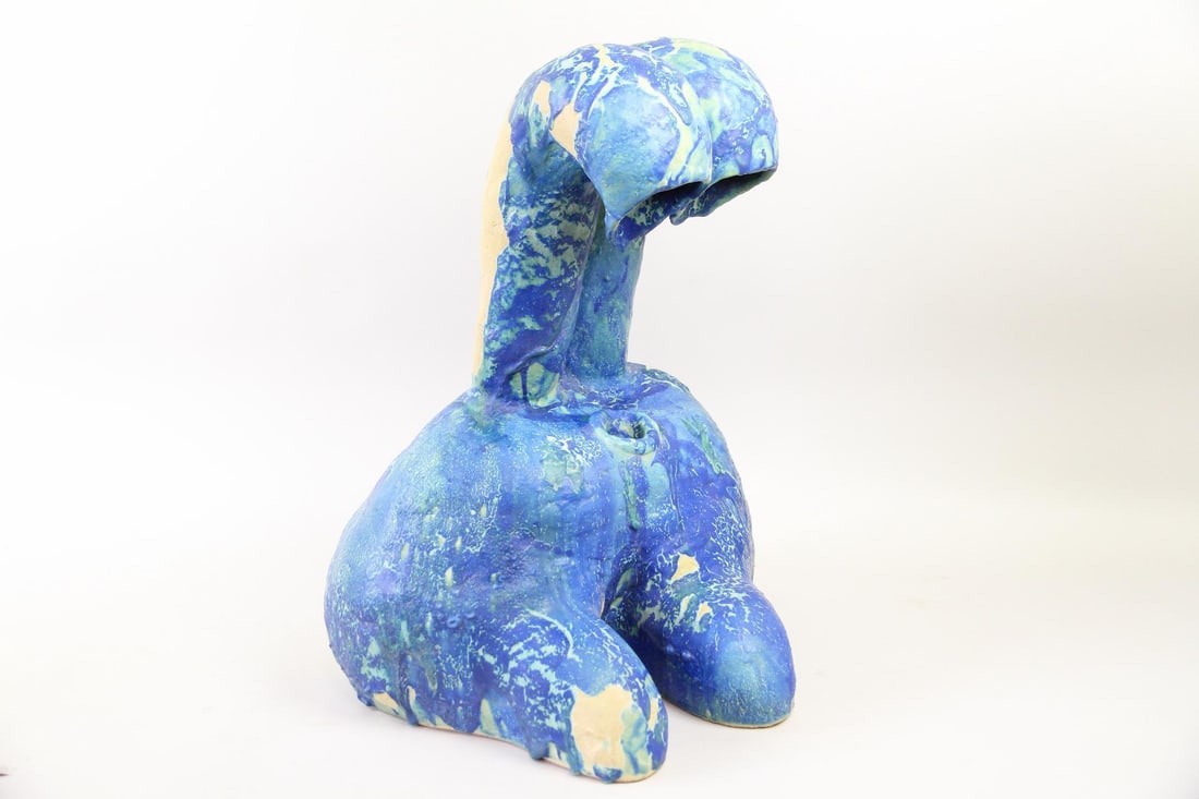 Arnie Zimmerman Blue Stoneware Sculpture (1 of 7)