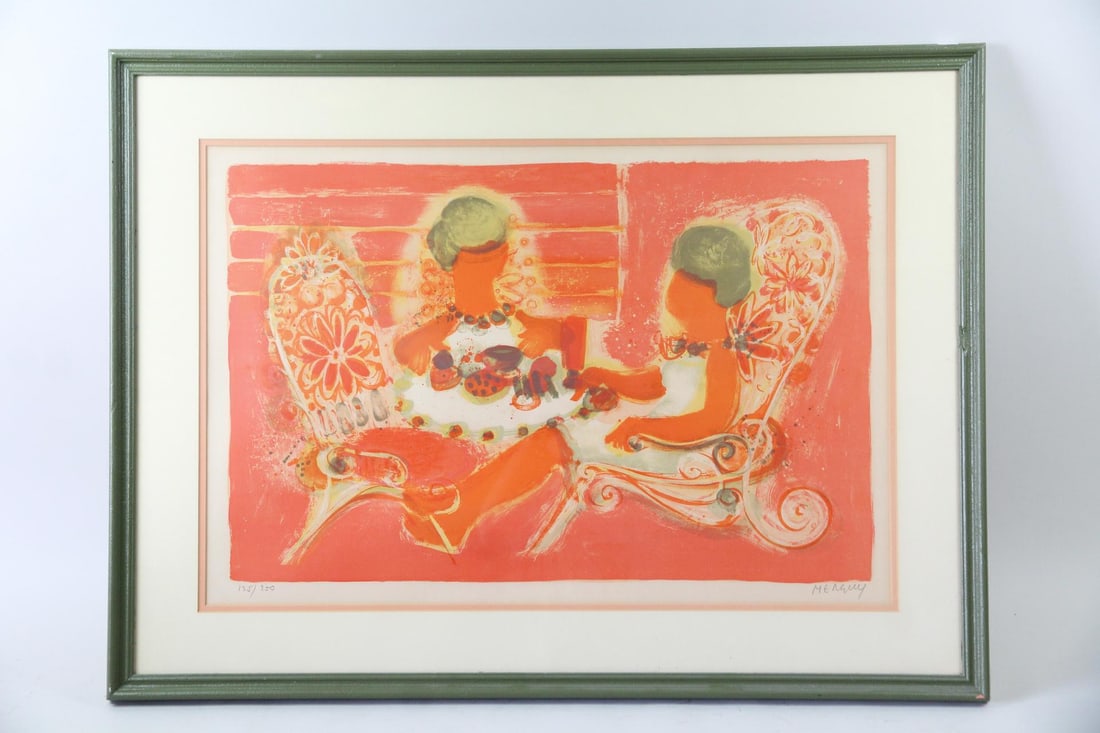 Frederic Menguy Modernist Lithograph "Conversation" (1 of 10)