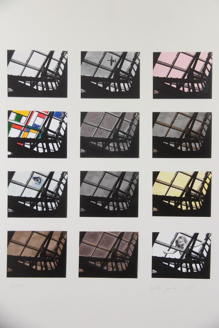 Surreal Photo Collage "Skylights", Signed 1977 (1 of 13)