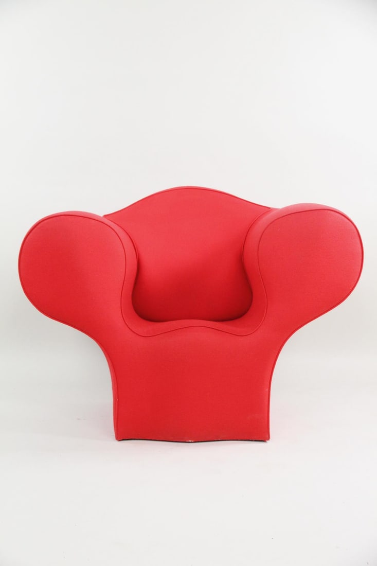 Ron Arad Big Easy Lounge Chair, Red Wool (1 of 15)