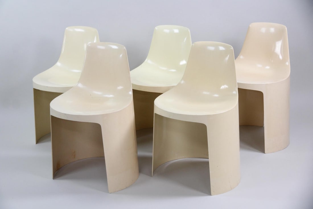 Set of 5 Kay LeRoy Ruggles for Directional "Umbo" Chairs (1 of 19)
