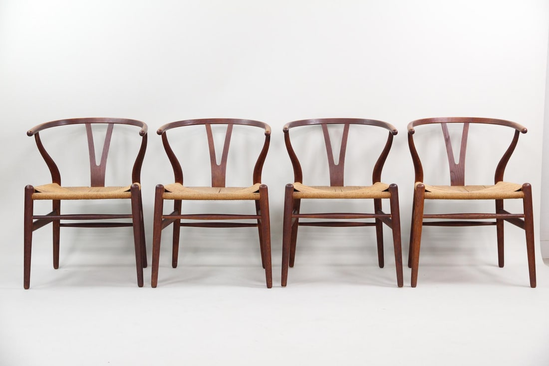 Set of 4 Hans Wegner for Carl Hansen "Wishbone" Chairs, 2 of 2 (1 of 12)